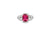 2.18 CT Emerald Pink Tourmaline Diamond Ring 0.45 CT TW 14K White Gold PTR001 - NorthandSouthJewelry
