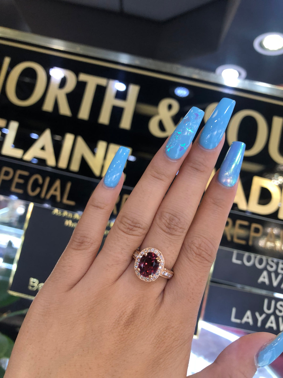 3.40 CT Oval Pink Tourmaline Diamond Ring 0.86 CT TW 14K Rose Gold PTR005 - NorthandSouthJewelry