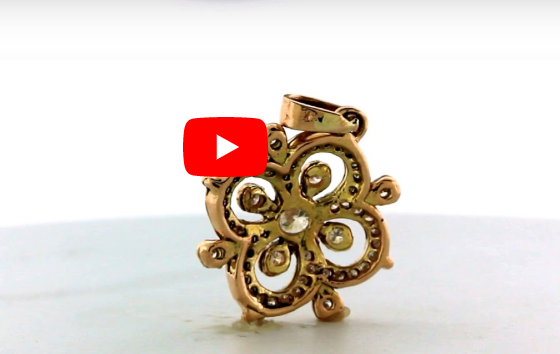 Diamond Pendant 0.68 CT TW 14K Rose Gold DPEN043 - NorthandSouthJewelry