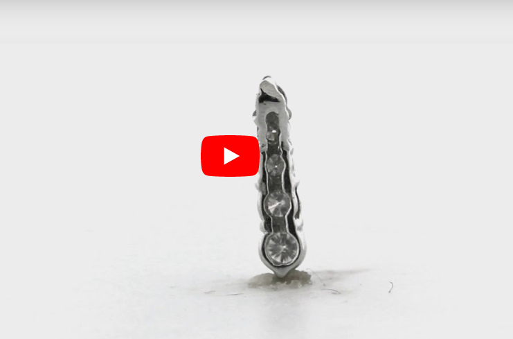 Vertical Bar Diamond Pendant 0.46 CT TW 14K White Gold DPEN031 - NorthandSouthJewelry