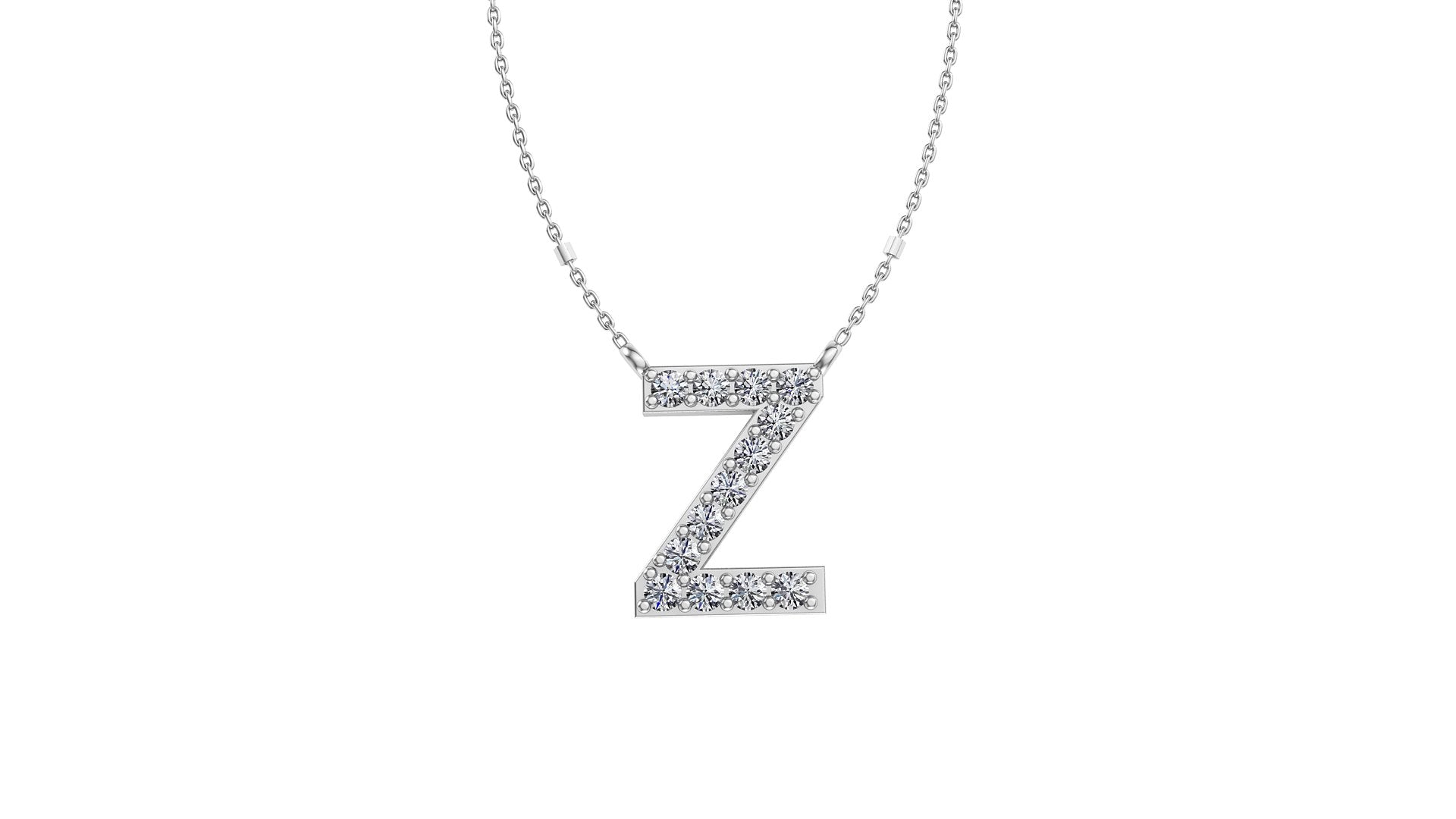 Initial Z Diamond Pendant 14K Gold DIP026