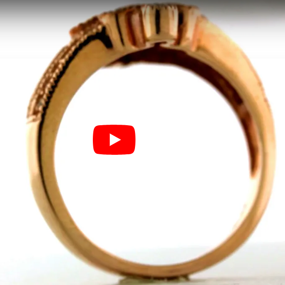 V Split Circle of Life Chocolate Diamond Ring 0.71 ct tw Round-cut 14K Rose Gold DIR011 - NorthandSouthJewelry