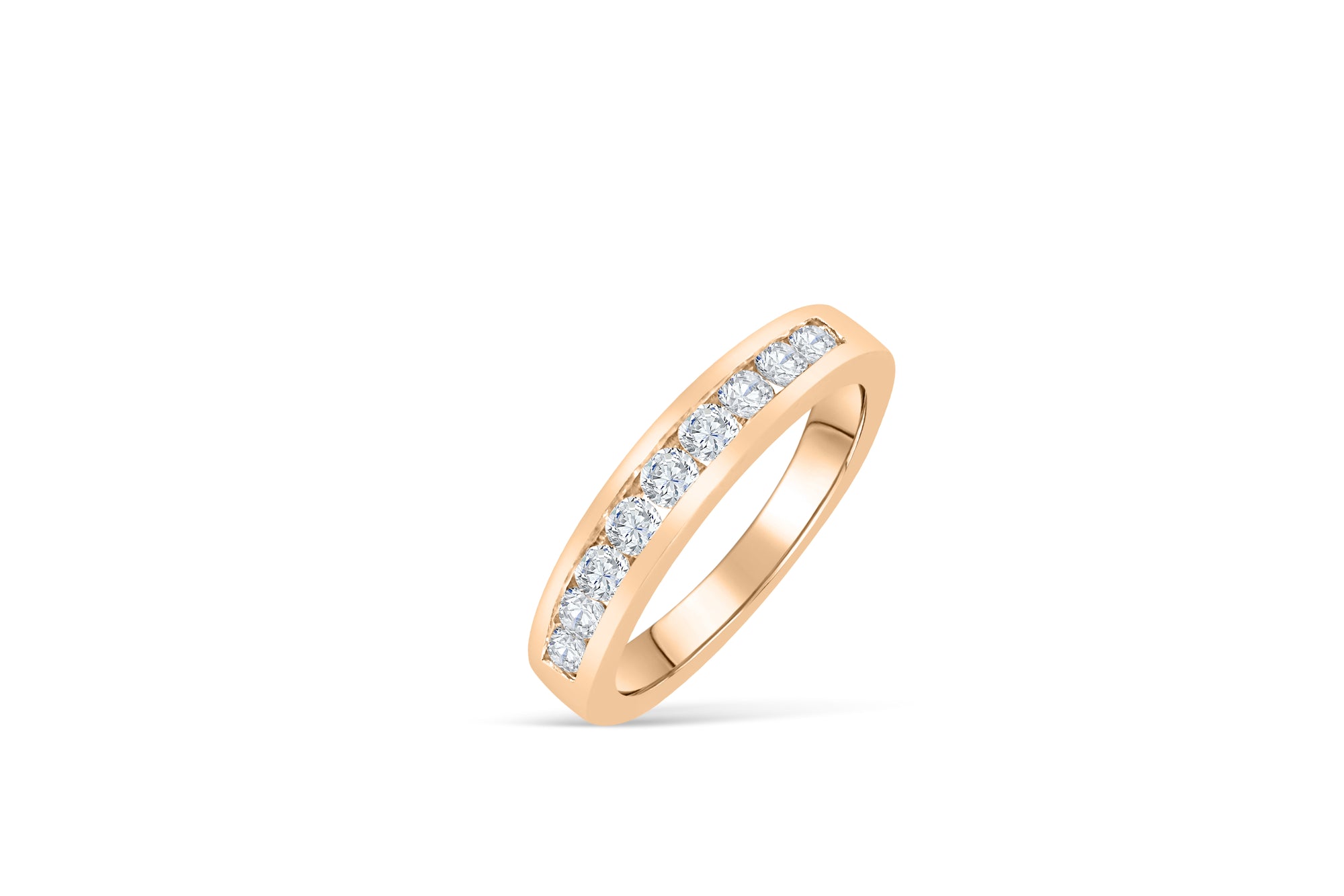 Diamond Anniversary Band 0.57 ct tw Round-cut 14K Rose Gold BAN018 - NorthandSouthJewelry
