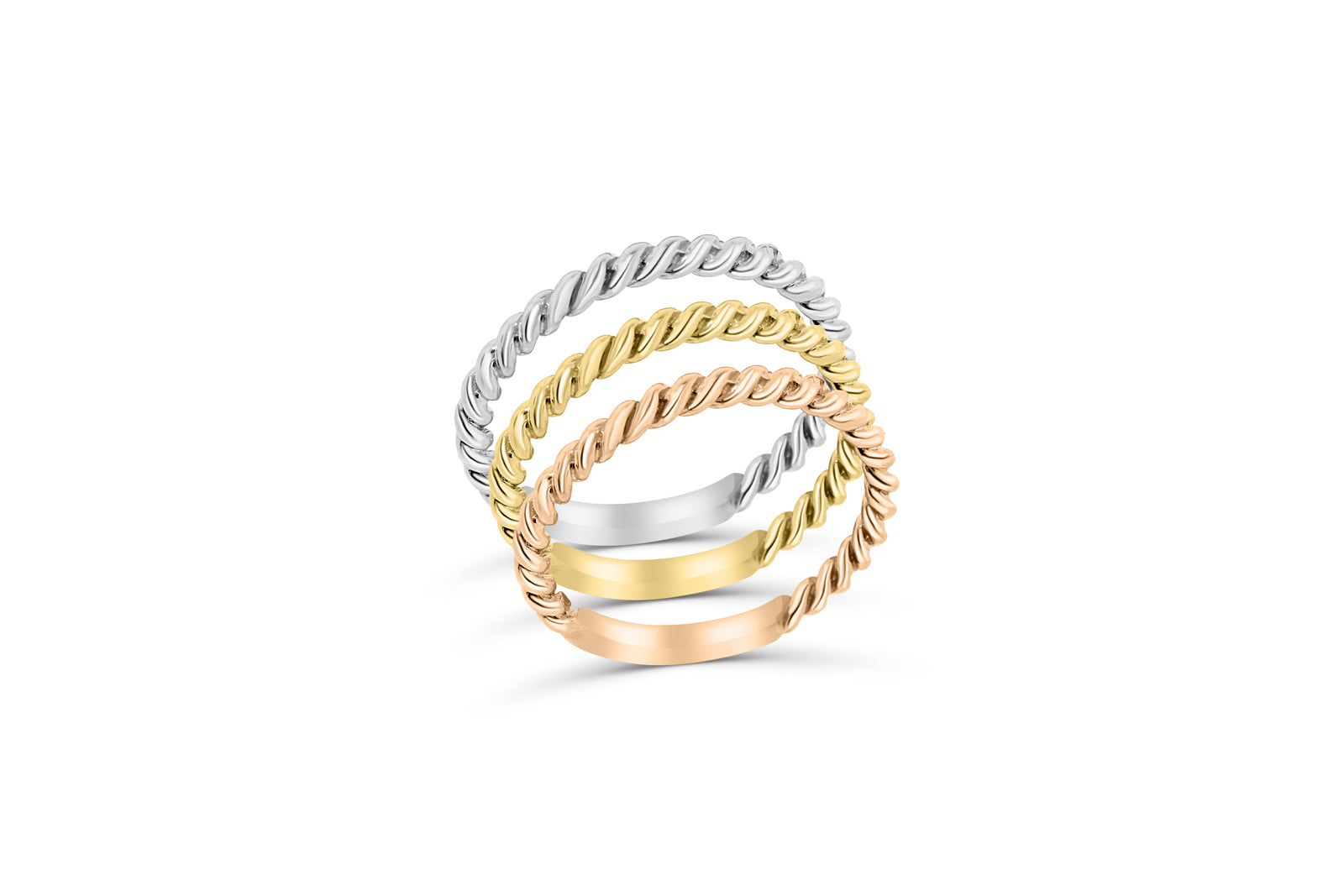Wedding/Anniversary Band 14K White/Rose/Yellow Gold BAN024 - NorthandSouthJewelry