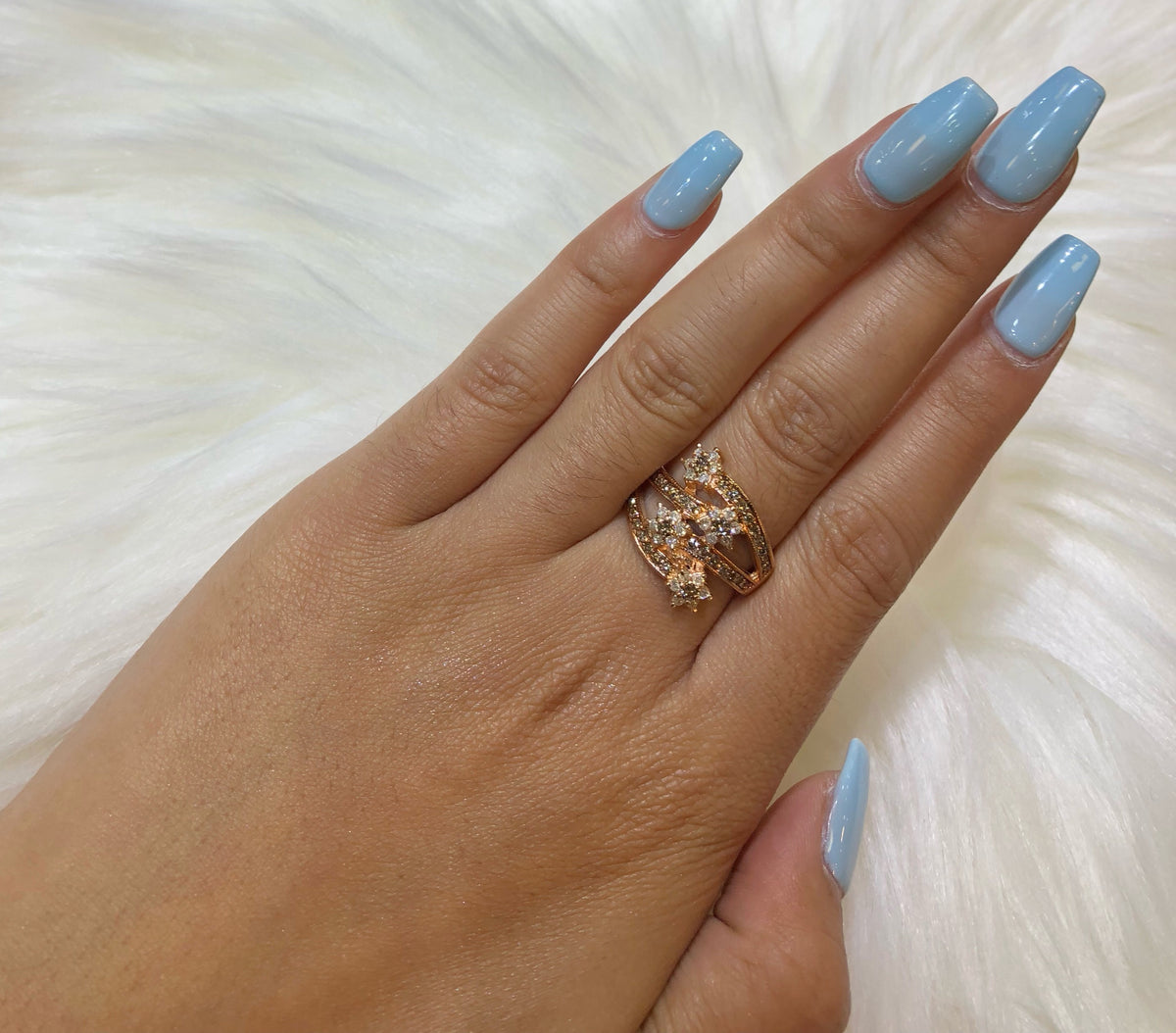 Chocolate Diamond Band 0.85 ct tw Round-Cut 14K Rose Gold BAN052 - NorthandSouthJewelry