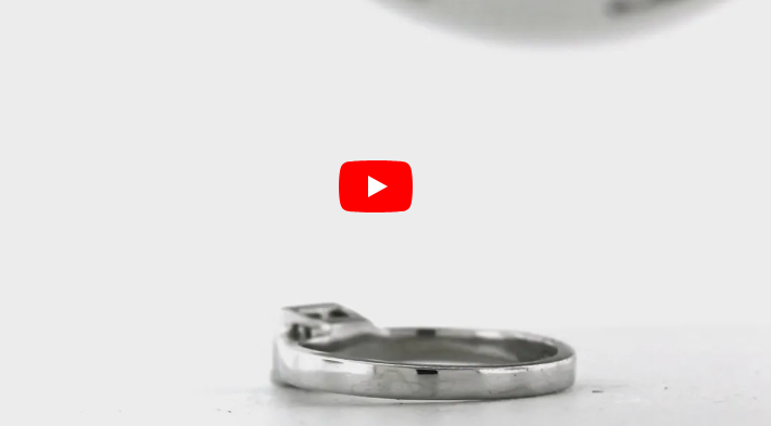 Invisible Cluster Diamond Engagement Ring 0.26 ct tw 14K White Gold DENG052 - NorthandSouthJewelry