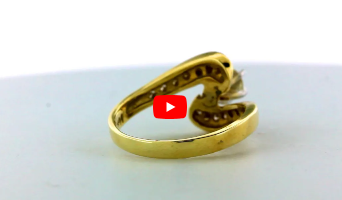 Diamond Engagement Ring 1.19 ct tw 14K Yellow Gold DENG024 - NorthandSouthJewelry