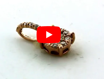 Cluster Diamond Pendant 0.40 CT TW 14K Rose Gold DPEN010 - NorthandSouthJewelry