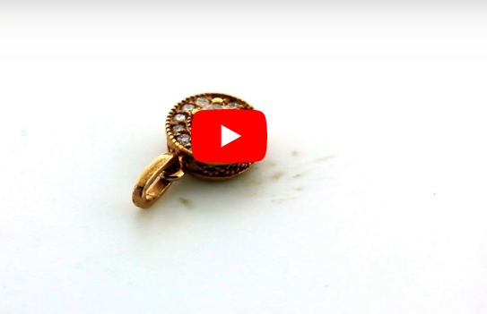 Halo Solitaire Diamond Pendant 0.31 CT TW 14K Rose Gold DPEN041 - NorthandSouthJewelry