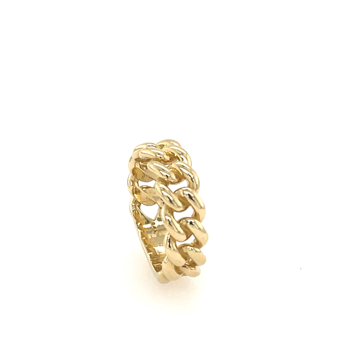 Men&#39;s Cuban Link Ring Solid 14K Gold MR005