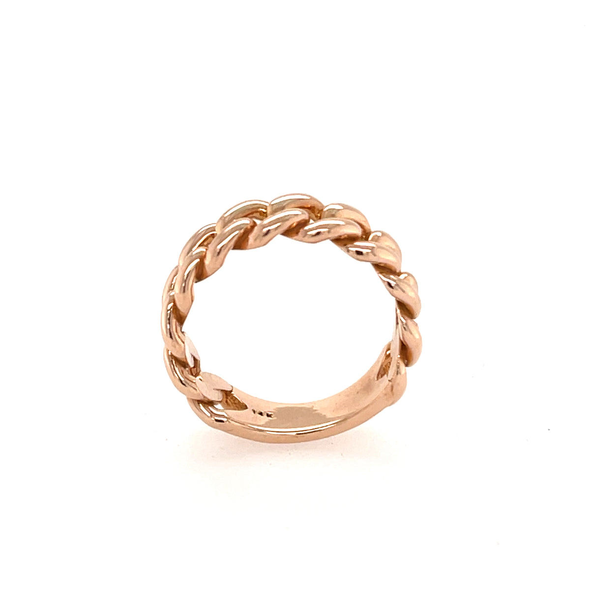 Men&#39;s Cuban Link Ring Solid 14K Gold MR005