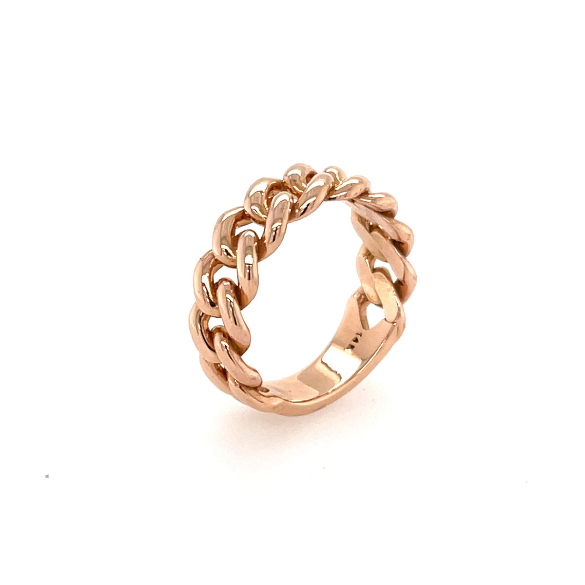 Men&#39;s Cuban Link Ring Solid 14K Gold MR005