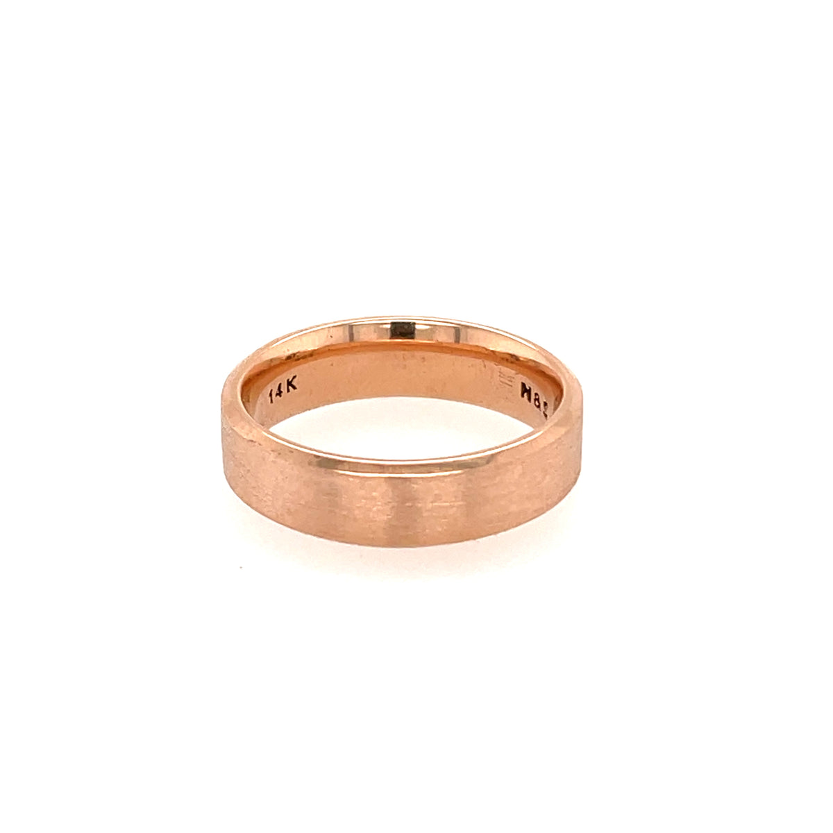 Men&#39;s Comfort Fit 7mm Brushed 14K Solid Gold Wedding Band MR006