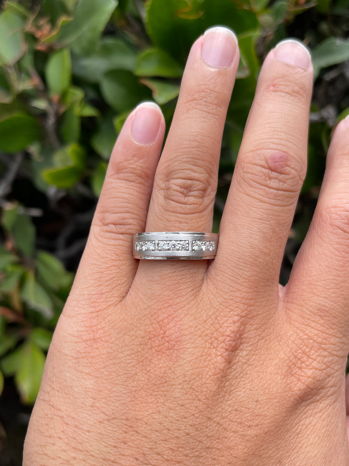 Men&#39;s 0.42ct tw Justin Triple Section Diamond Wedding Ring 14K Gold MR004