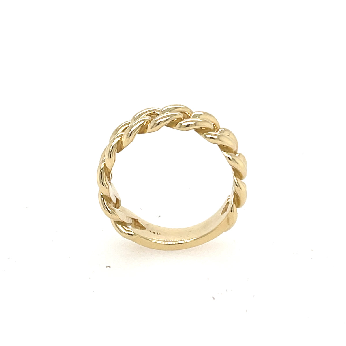 Men&#39;s Cuban Link Ring Solid 14K Gold MR005