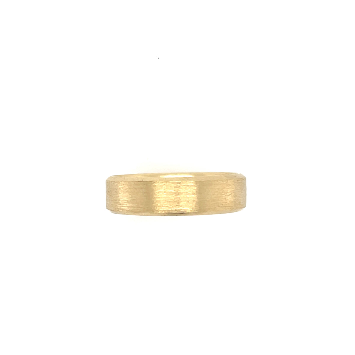 Men&#39;s Comfort Fit 7mm Brushed 14K Solid Gold Wedding Band MR006