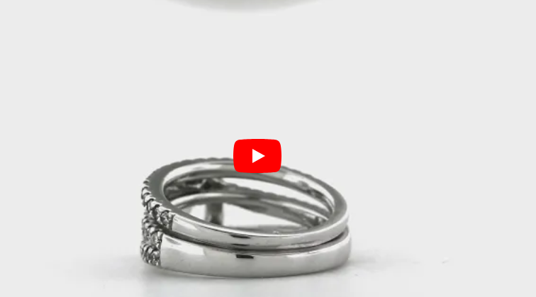 Princess Cut Diamond Engagement Ring Set 1.95 ct tw 14K White Gold DENG044 - NorthandSouthJewelry