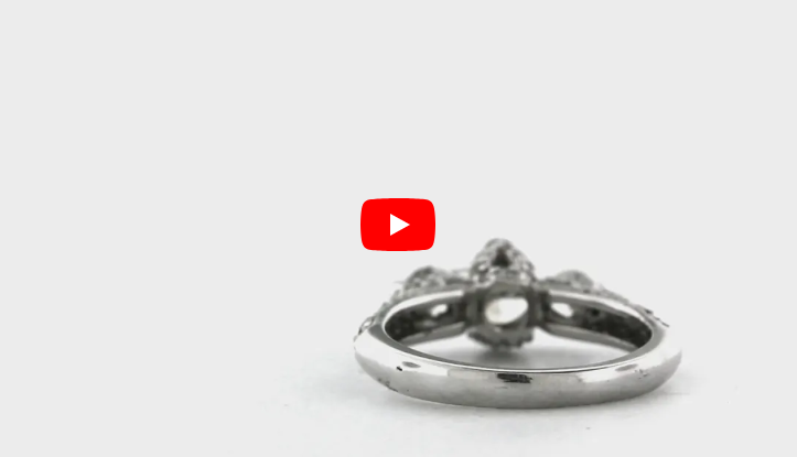 Three Stone Diamond Engagement Ring 1.55 ct tw 14K White Gold DENG063 - NorthandSouthJewelry