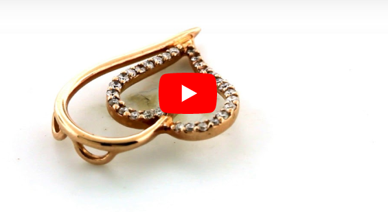 Diamond Heart Pendant 0.29 CT TW 14K Rose Gold DPEN039 - NorthandSouthJewelry