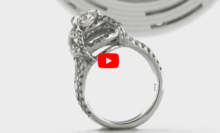 Diamond Engagement Ring 2.11 ct tw 14K White Gold DENG059 - NorthandSouthJewelry