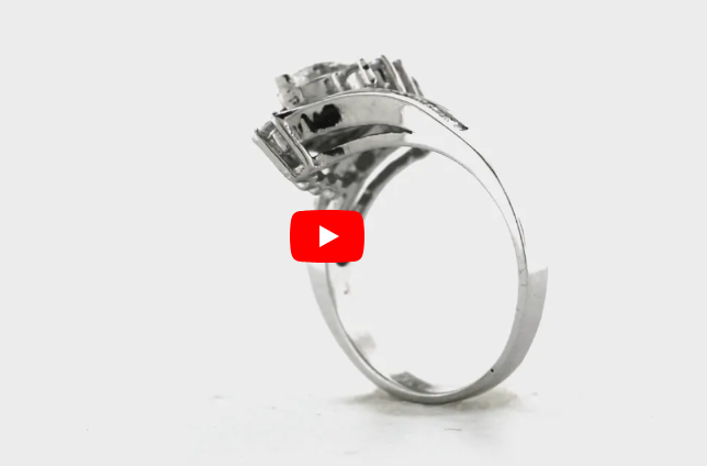 Marquise Diamond Engagement Ring 1.41 CT TW 14K White Gold DENG066 - NorthandSouthJewelry